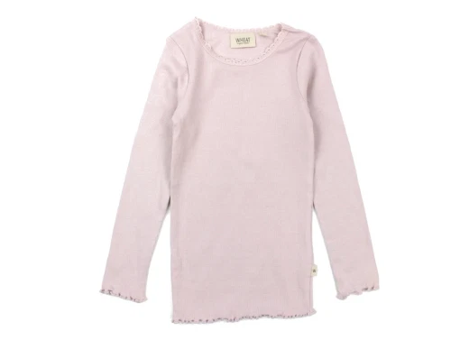 Wheat t-shirt rib lace soft lilac